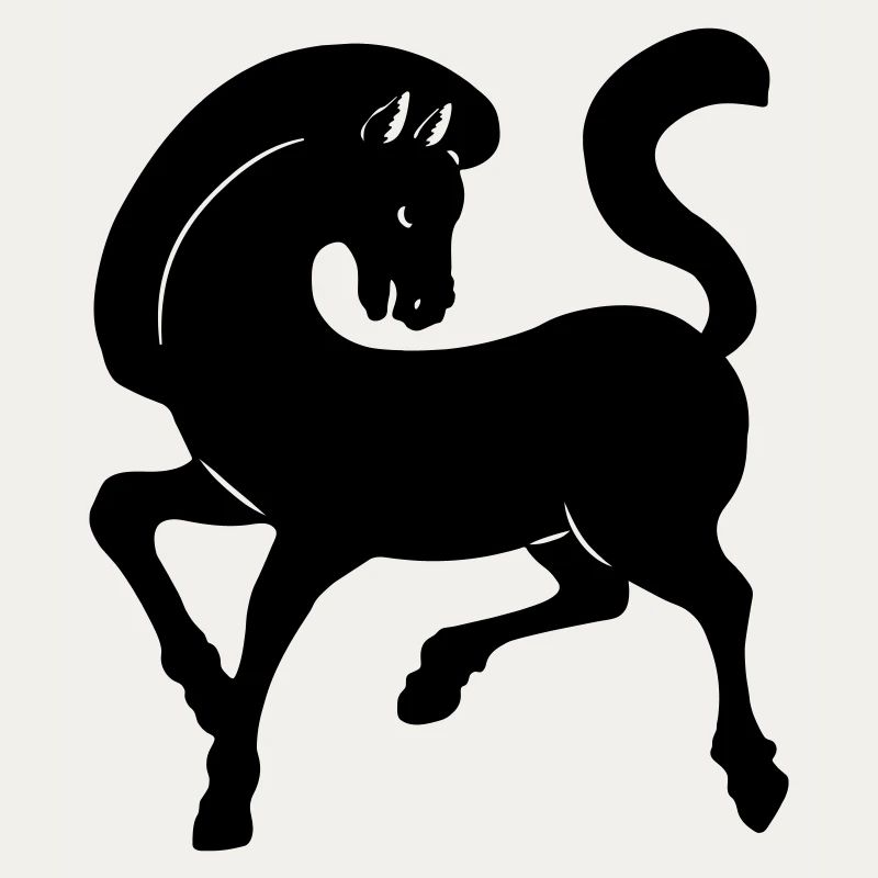 Image d’ombre de cheval année du cheval