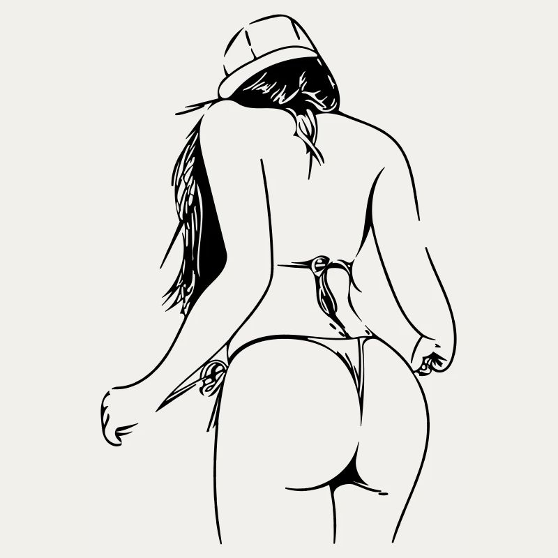 dame en bikini