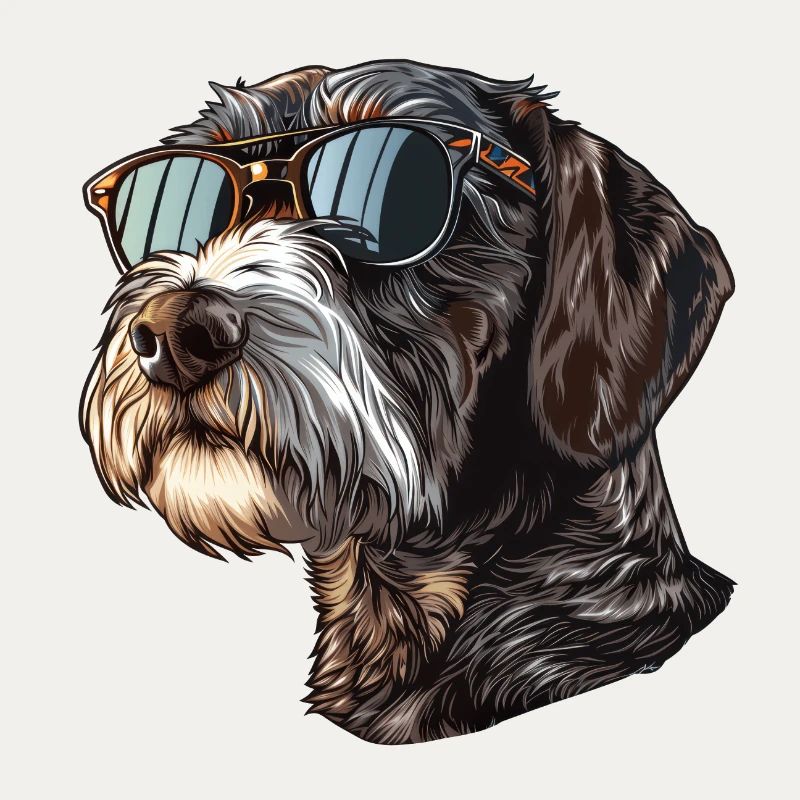 Deutsch Drahthaar, German Wirehaired Pointer, Hund