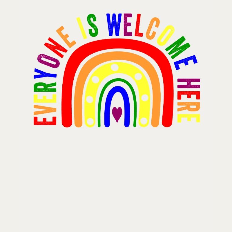 UNITY DAY Everyone is Welcome Here Boho Rainbow