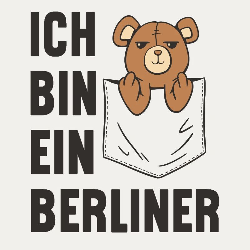 Ein frecher Taschen-Teddybär! Ich bin ein Berliner