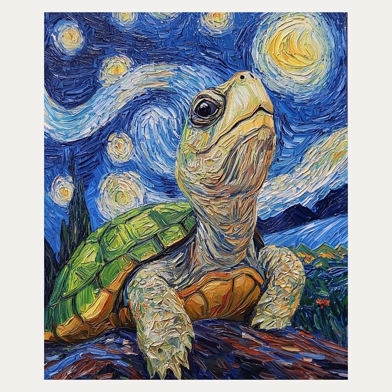 Turtle Van Gogh Style