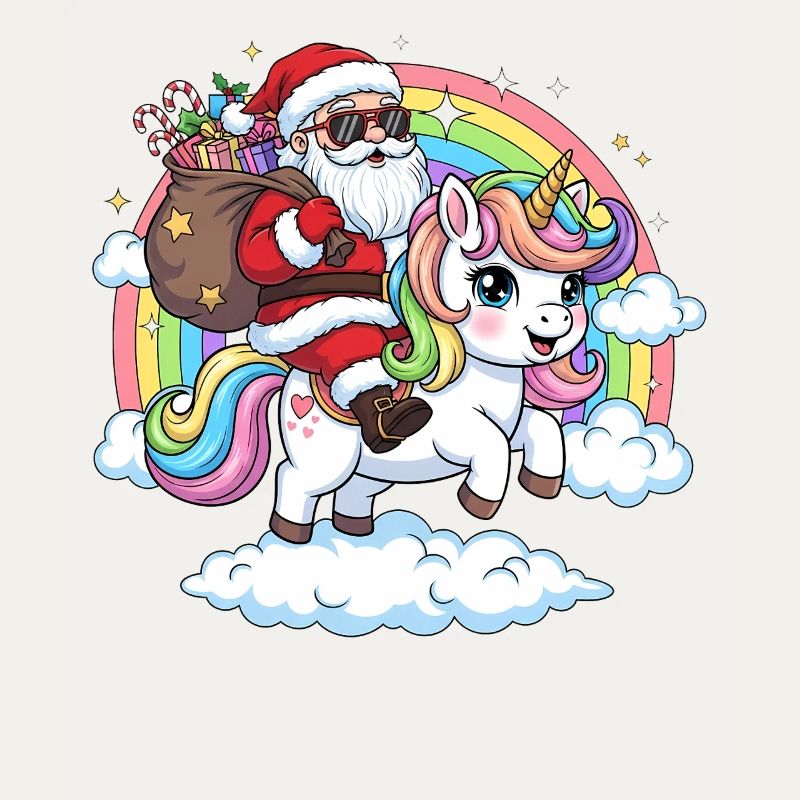 Weihnachtsmann Einhorn 