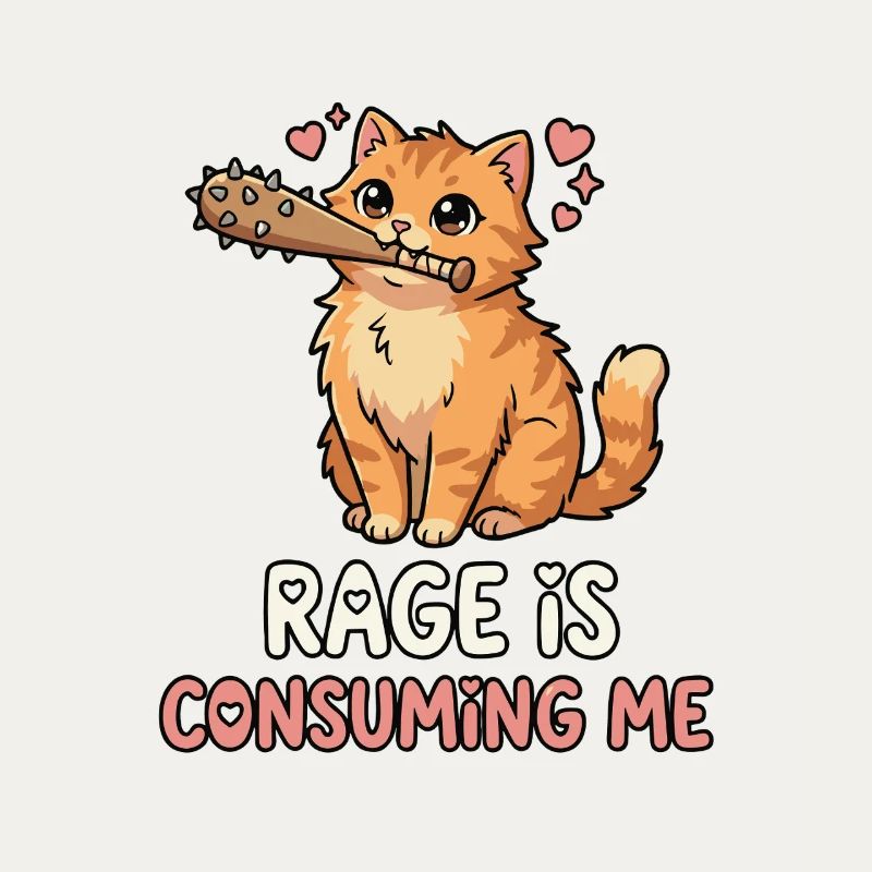 Rage Is Consuming Me Cute Cat Meme