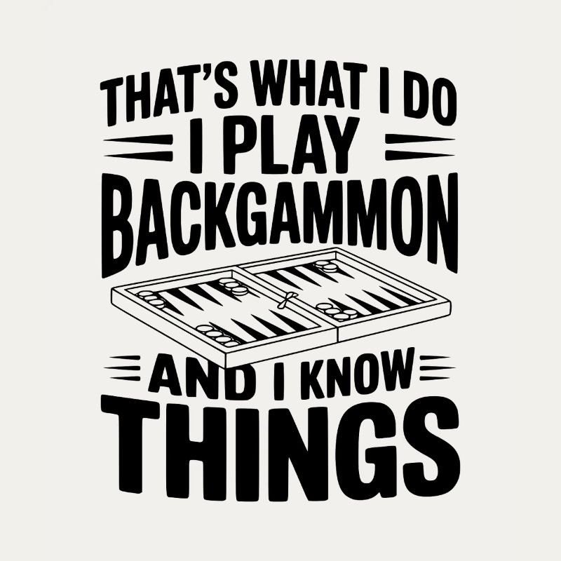 C’est ce que je fais, je joue au backgammon