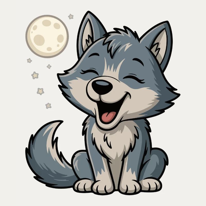 Moonlight Wolf Cuddle