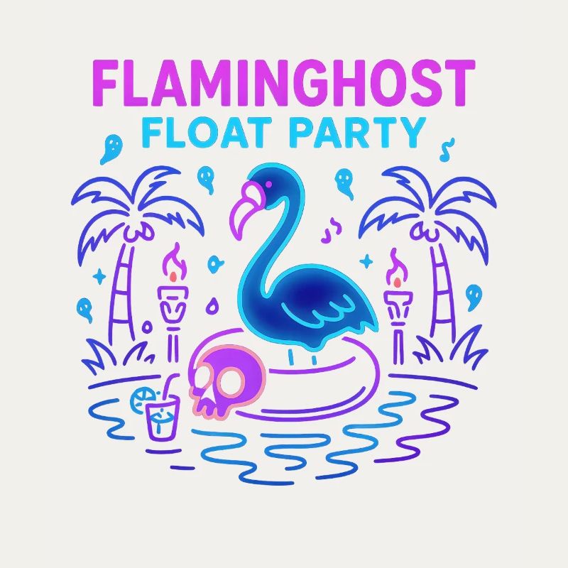 Flaminghost Float Party Halloween Pool