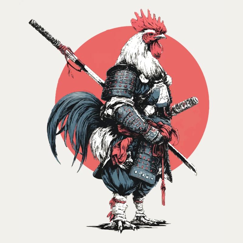 Rooster Samurai in Armor
