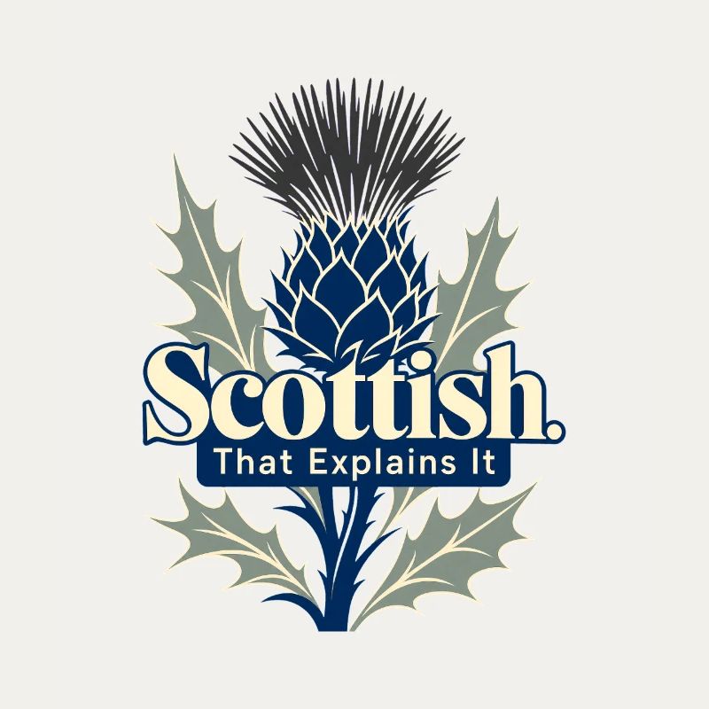 Scottish That Explains It Funny Scot Pride Thistle