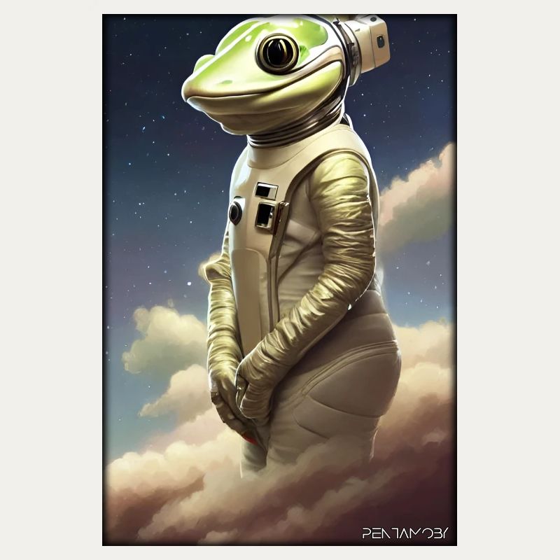 Frog Amphibian Astronaut Future Sci-Fi Technology