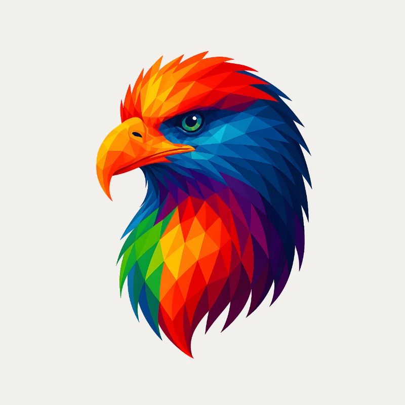 WPAP Polygon Style Animaux - Aigle