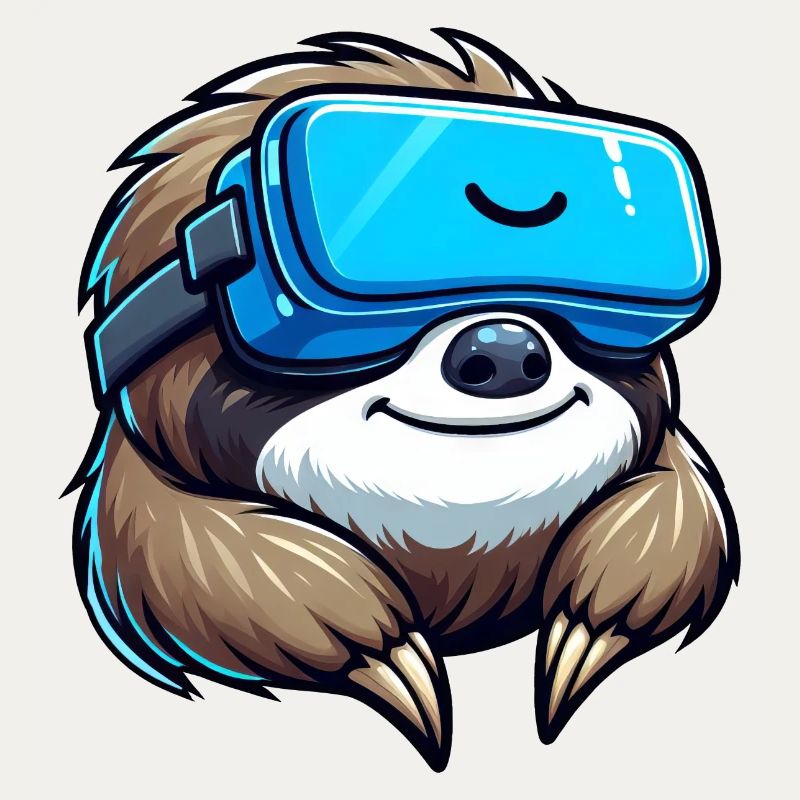 Cool Sloth VR Gamer Design