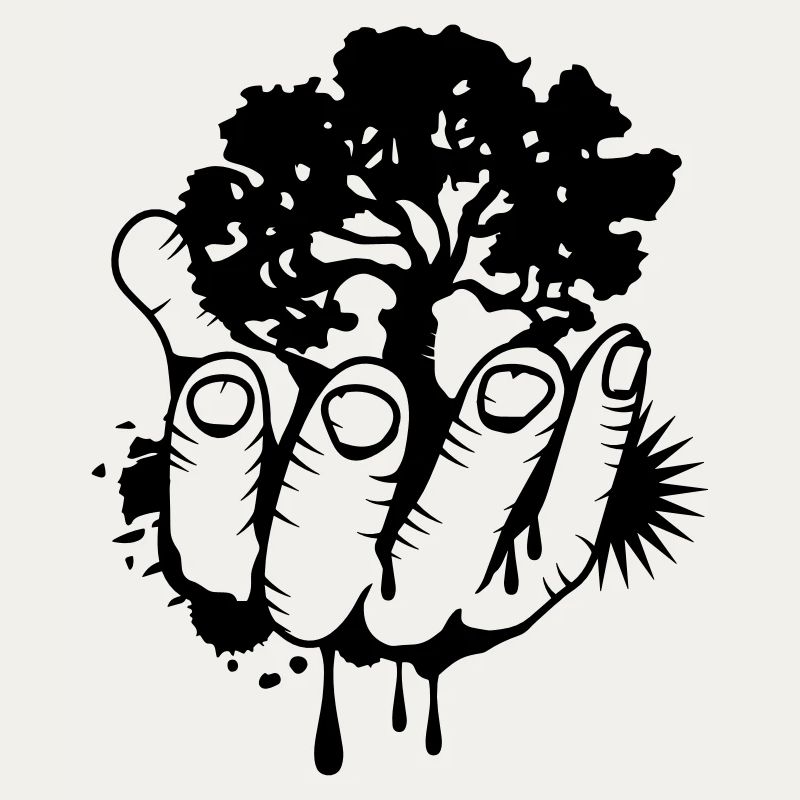 A tree held by a hand
