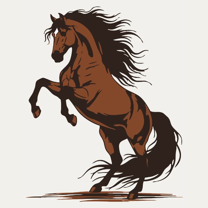 Demonstration eines wilden Reithengstes mit springendem Pferd