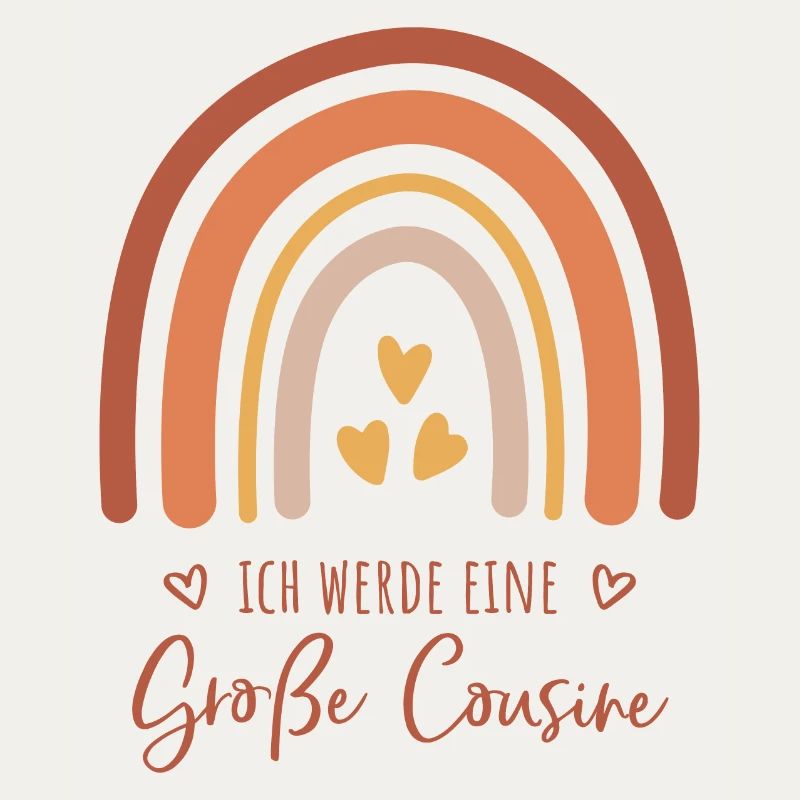 Ich werde eine große Cousine / Boho Regenbogen