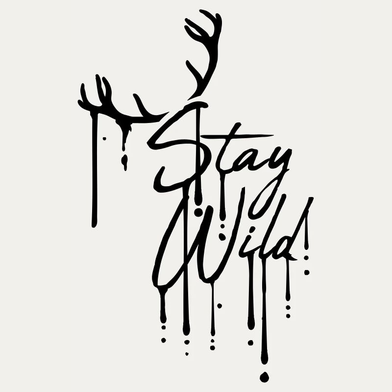 graffiti drops deer antlers wilderness design stay