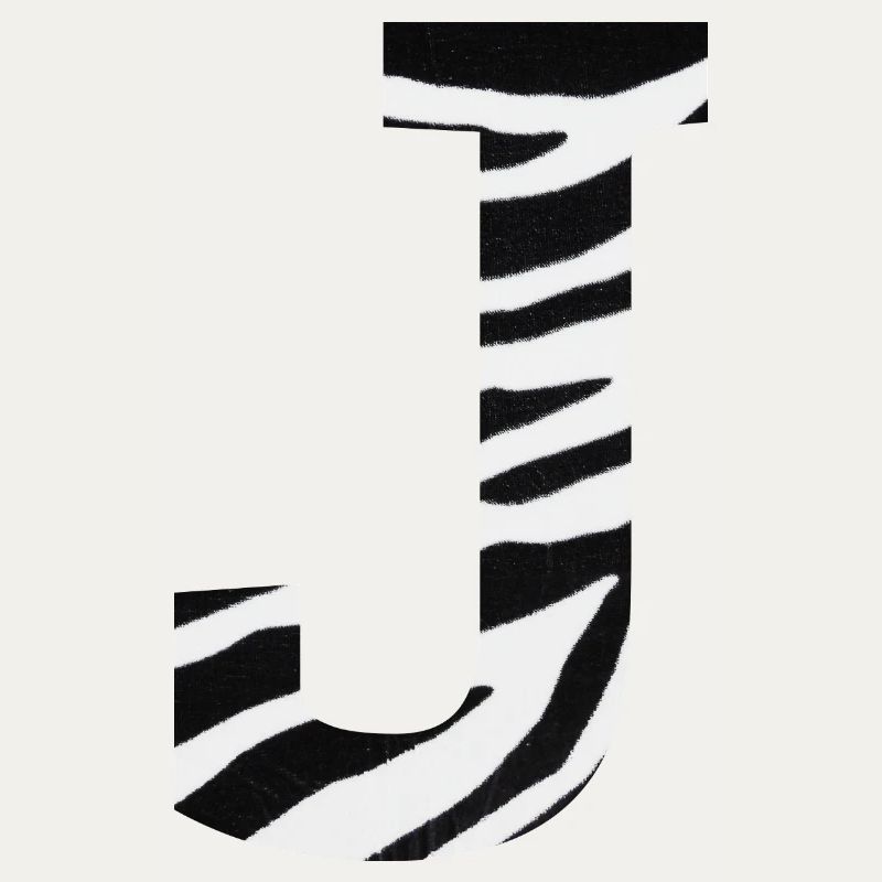 Letter j zebra