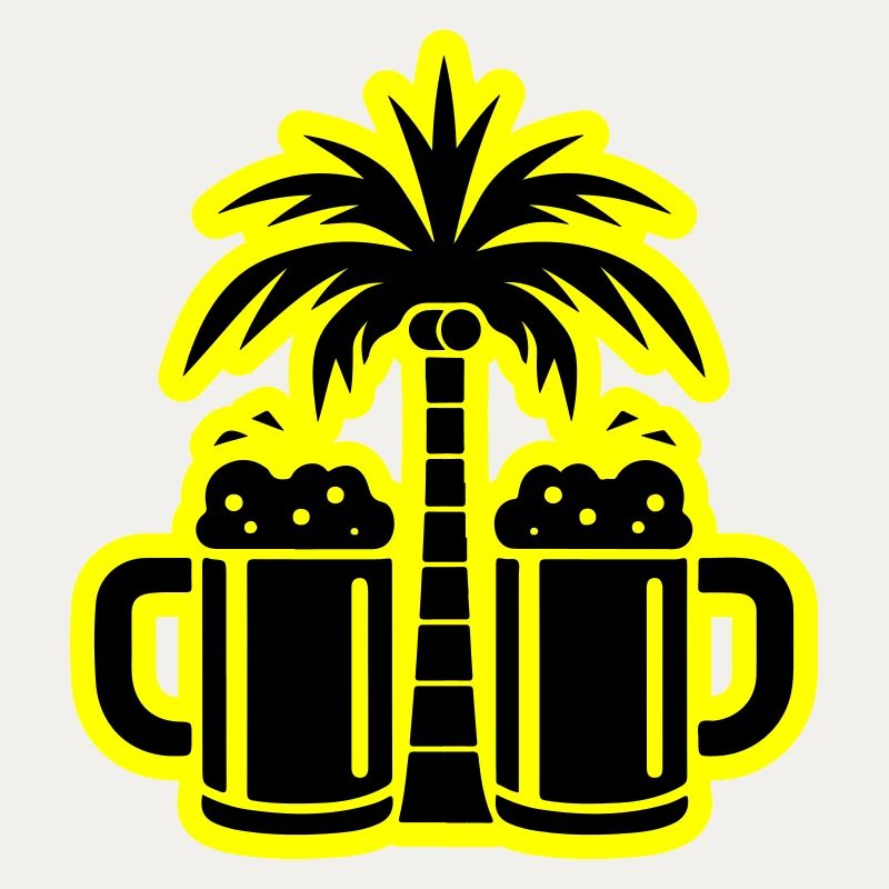 Beer Palm Trees Beach