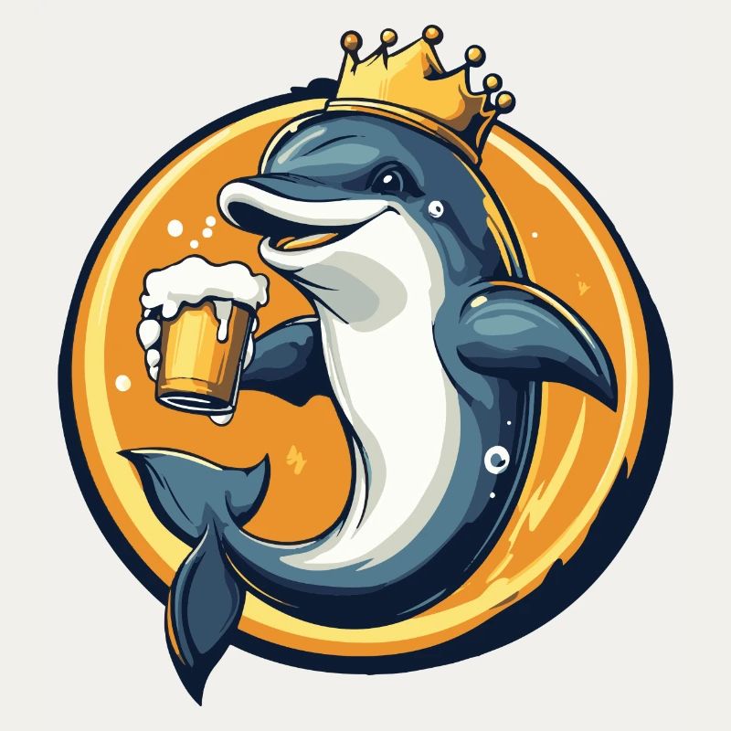 Bande dessinée de bière de dauphin