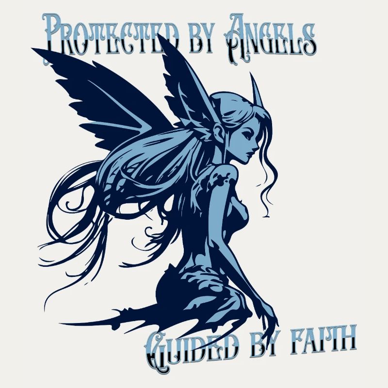 Engel beschützen mich – Glaubensspruch Design