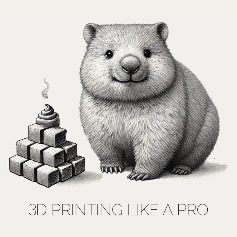 Wombat imprimant en 3D comme un Pro Cubic caca drôle