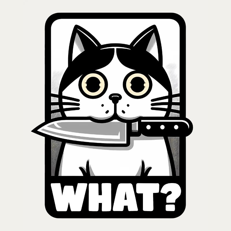 WAS? EINE KATZE MIT MESSER