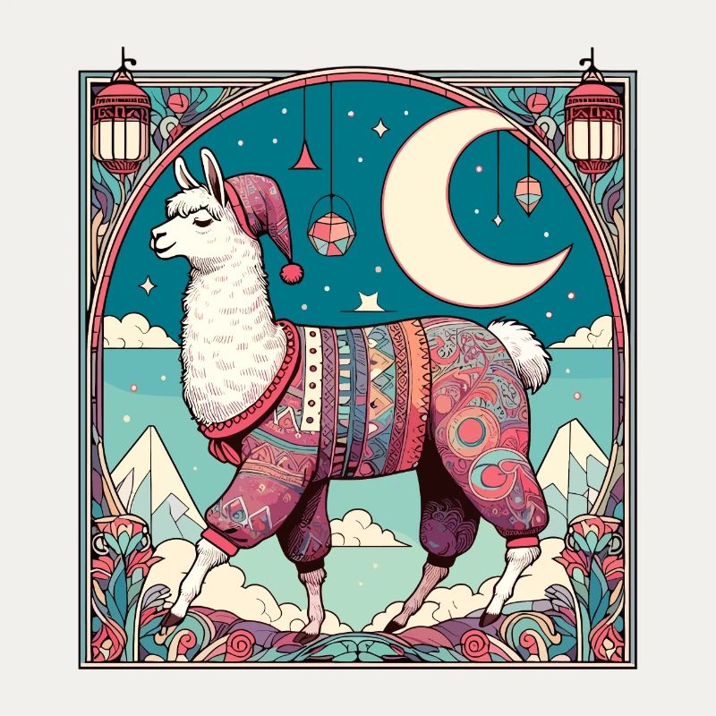 Lama Pyjama Geschenk