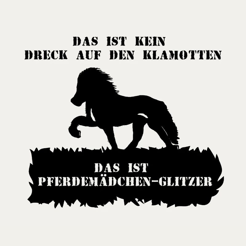 Spruch 3 mit Pferd 1 schwarz