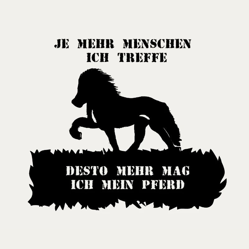 Spruch 5 mit Pferd 1 schwarz