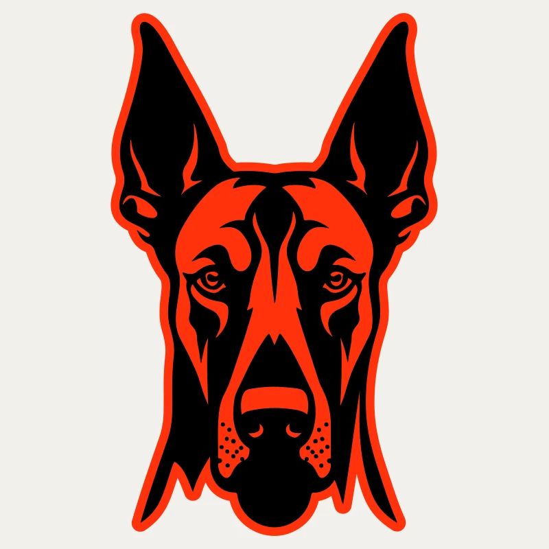 Doberman Hund Kopf