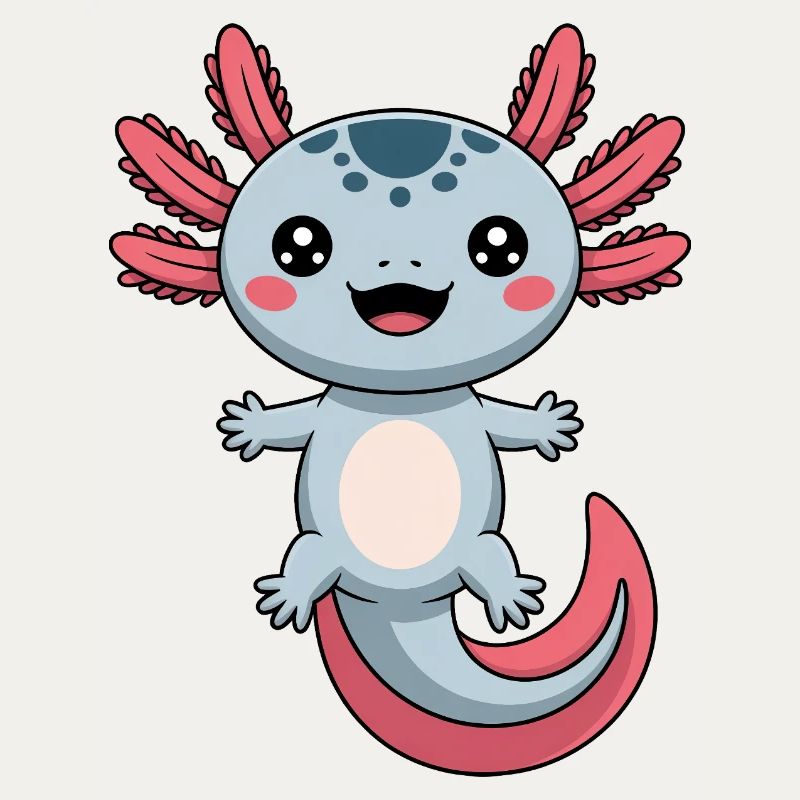 Axolotl Süß Comic