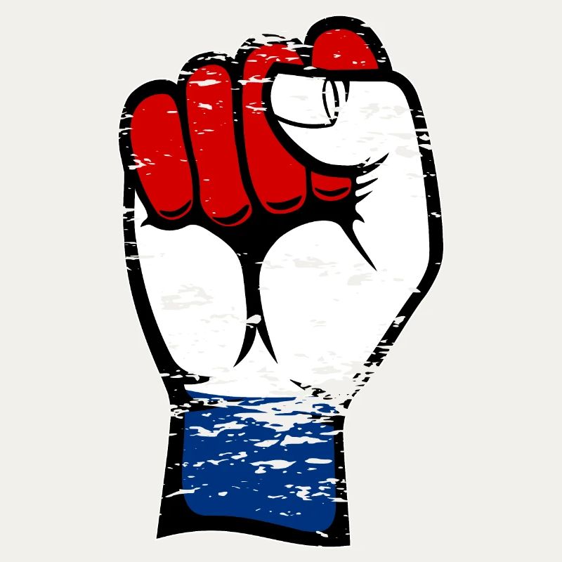 Poing du drapeau de la Hollande utilisé