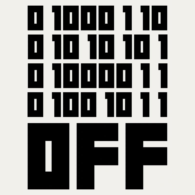 Binary Code F**k OFF – Nerd Humor & Geek Code