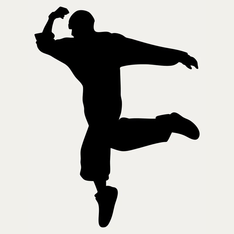 Silhouette B-Boy – Mouvement de breakdance