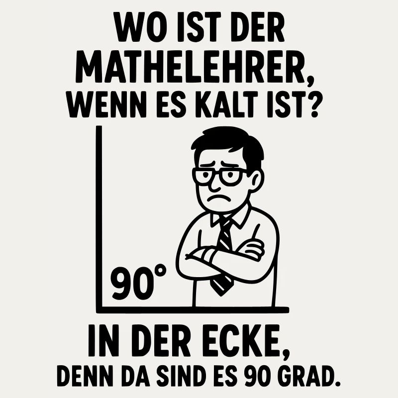 90 Degree Corner Teacher Math Joke