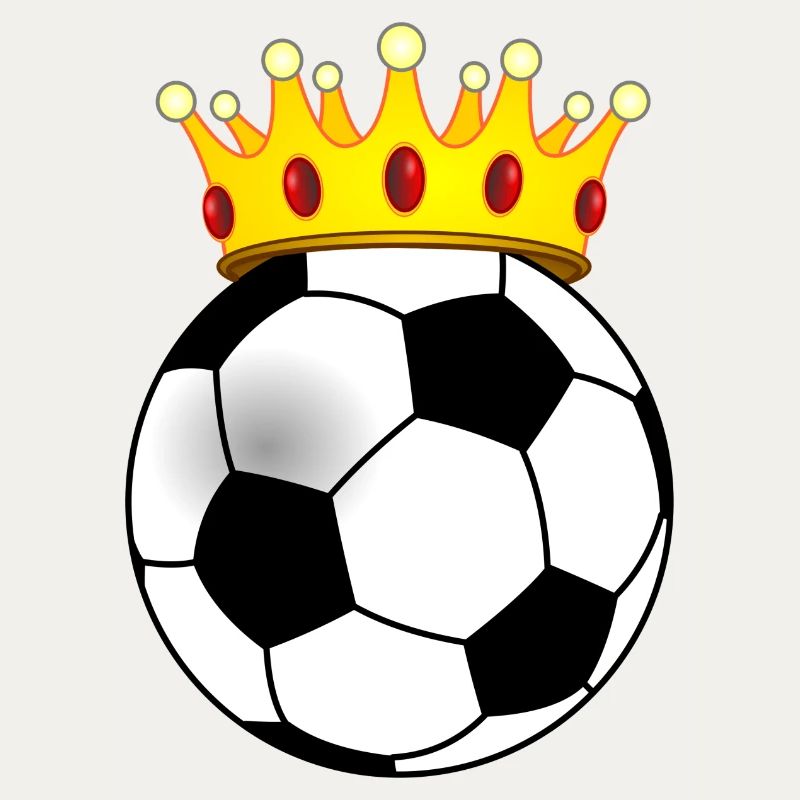 Fußball mit Krone für König oder Königin