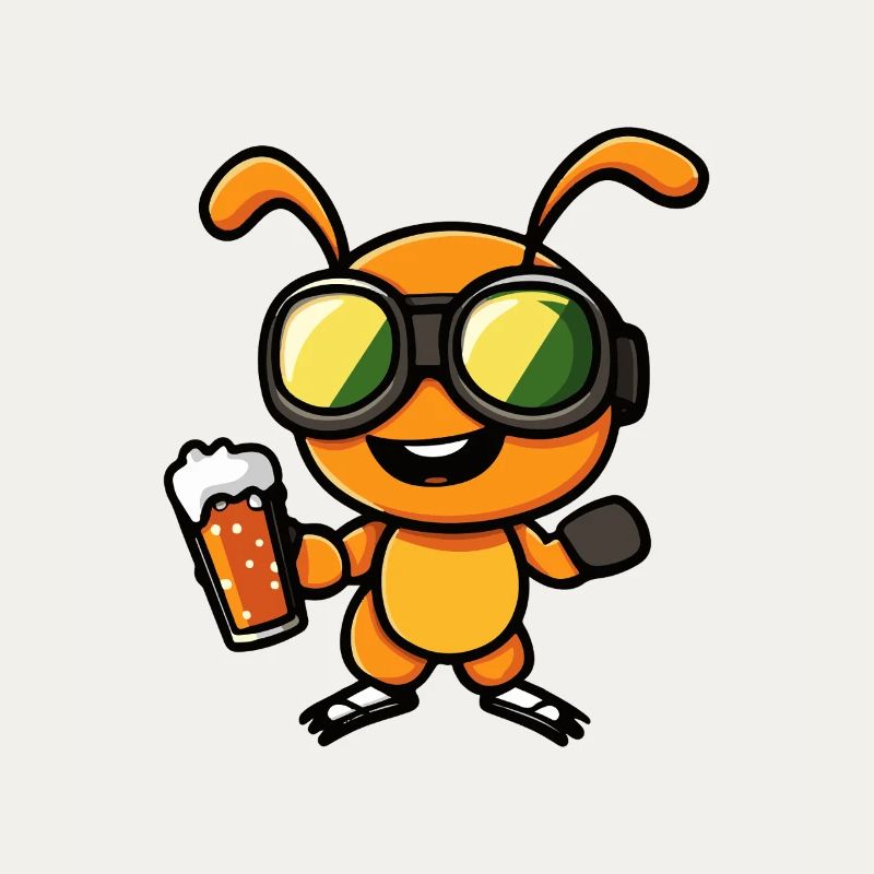 Ameise Apres Ski Bier Comic