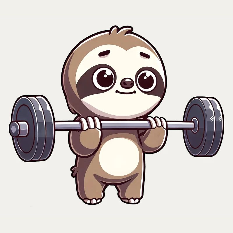 Faultier Power-Training mit Hanteln