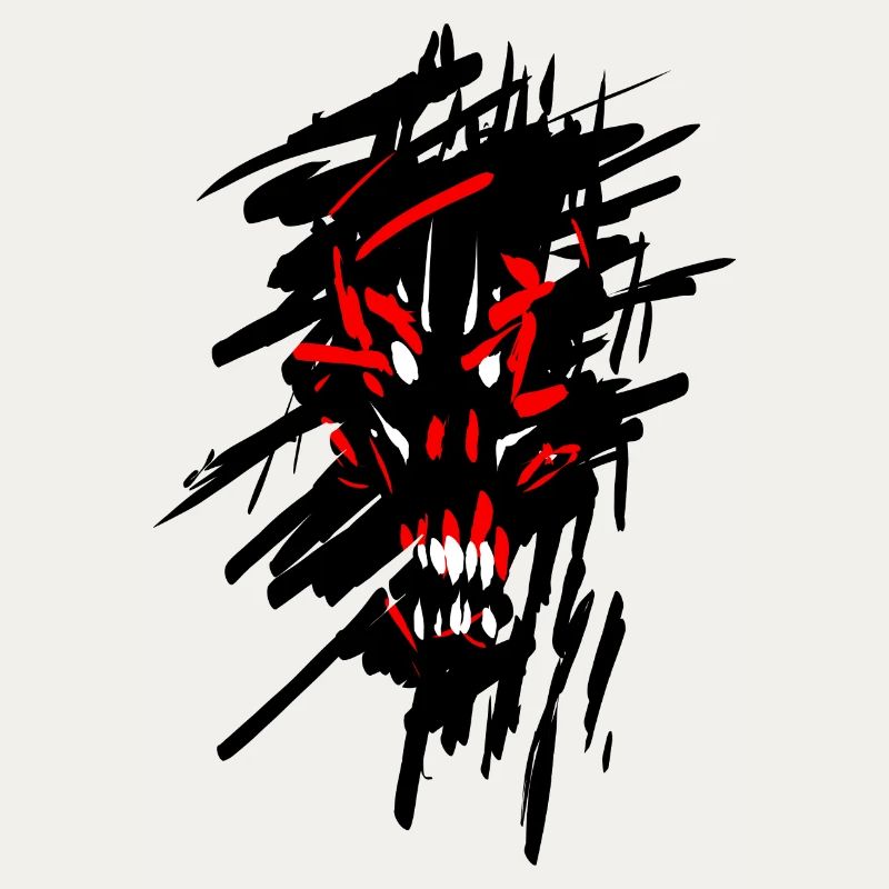 Devil horror graffiti