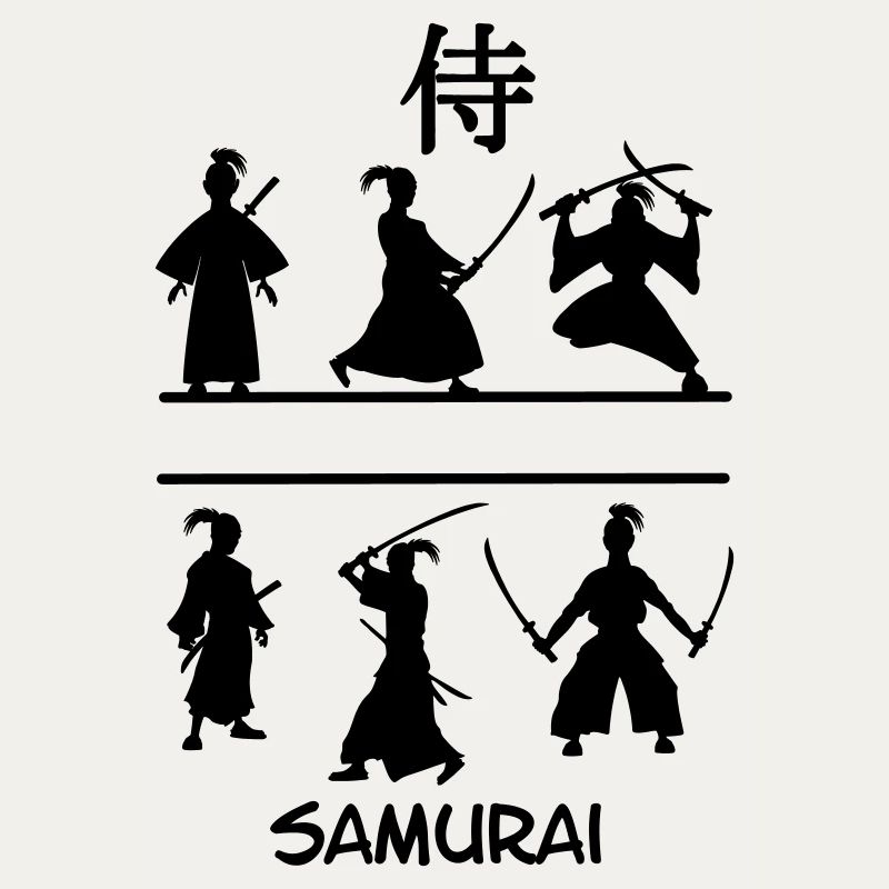 Samurai mit Schwertern