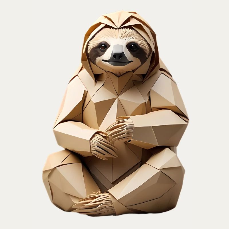 Polygon Sloth Snuggle Design