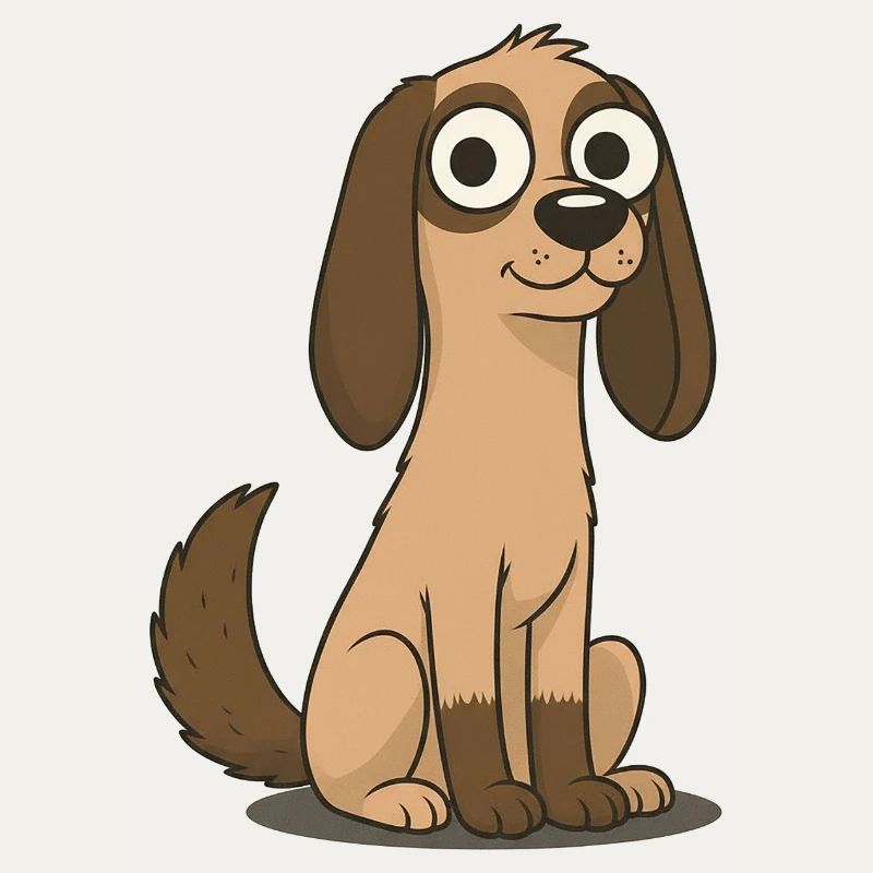 Curious Cartoon Beagle