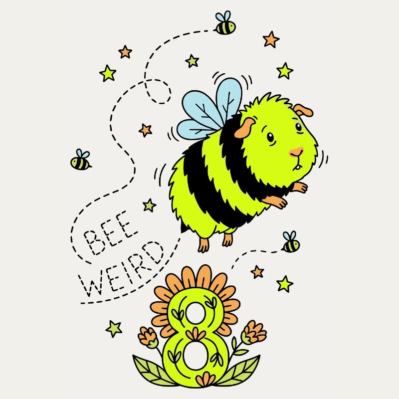 Abeille bizarre cochon d’Inde pour 8e anniversaire