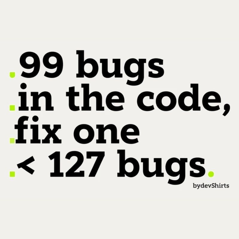 99 bugs dans le code à corriger