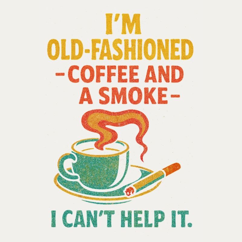 Altmodischer Kaffee und eine Zigarette