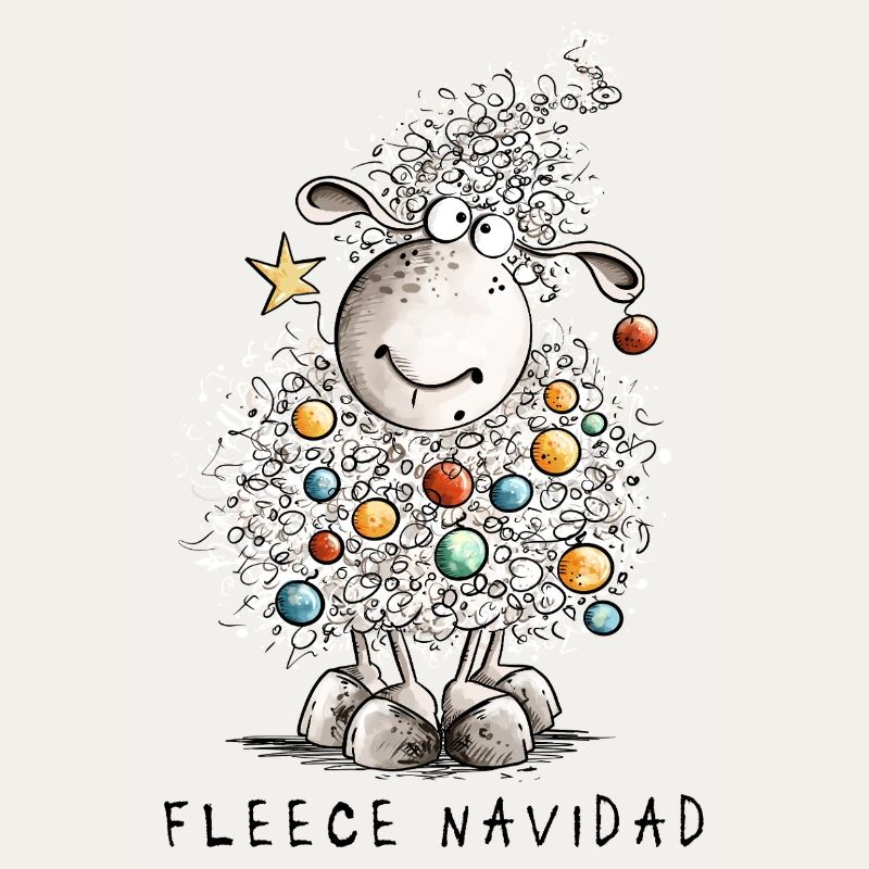 Fleece Navidad Weihnachtsschaf Cartoon Schaf