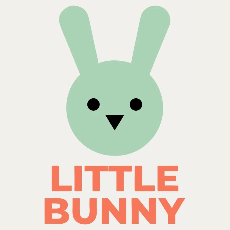 Lapin menthe et texte Little Bunny