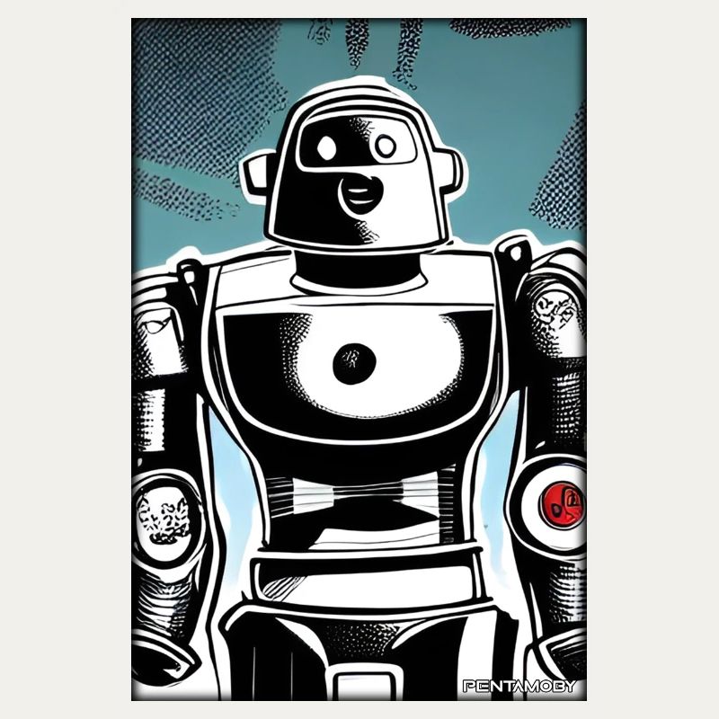 Roboter Comic Zukunft Cyborg Maschine Technik