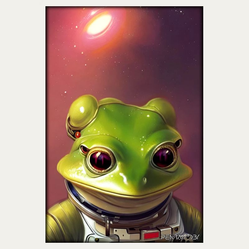 Frog Amphibian Astronaut Future Sci-Fi Technology