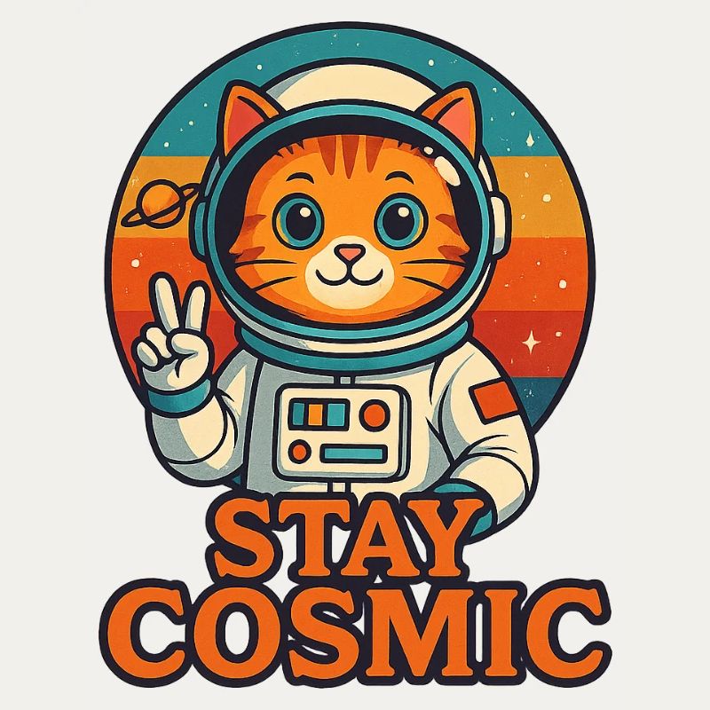 Stay Cosmic – Look chat dans l’espace